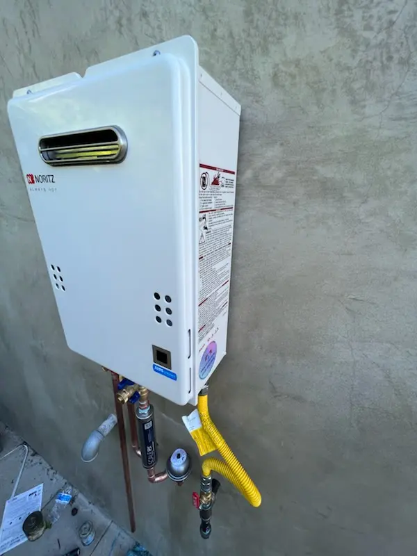 Tankless water heater installation for Mecca homes
