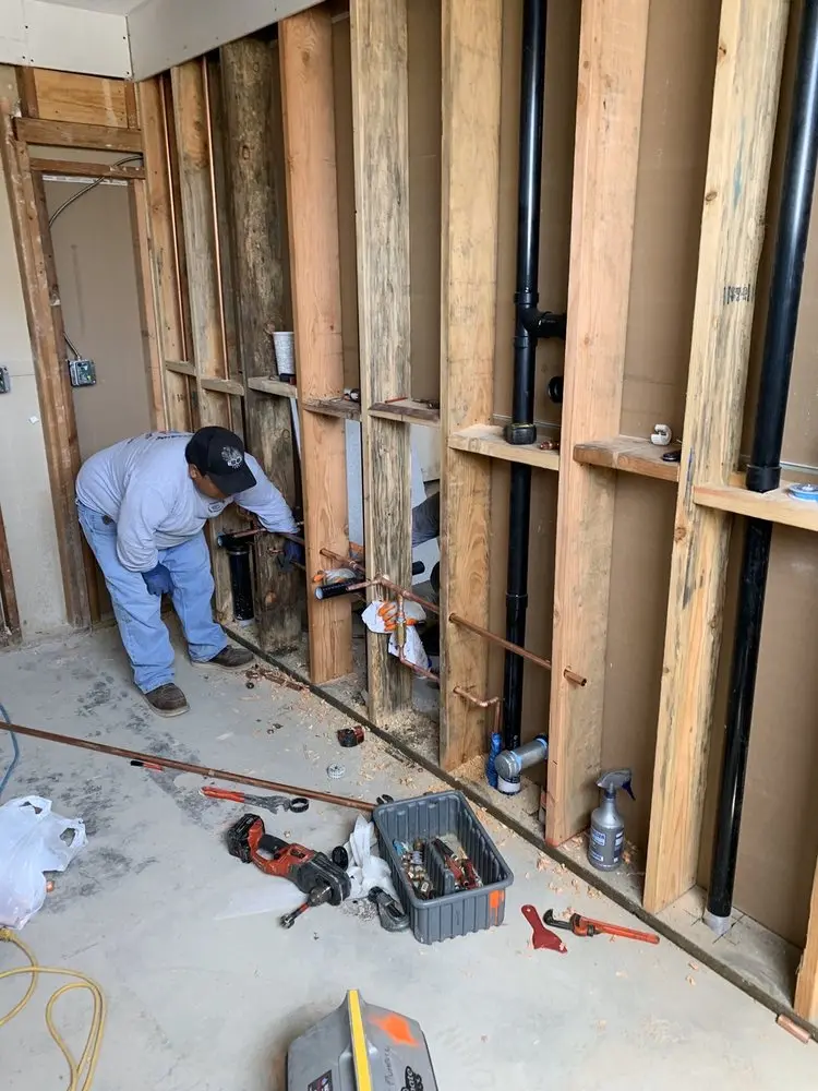 Commercial rough-in plumbing for Water Heater Replacement in Mecca